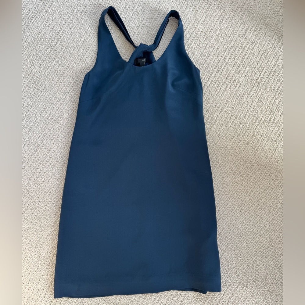 J Crew 100% Silk Knot Back Dress